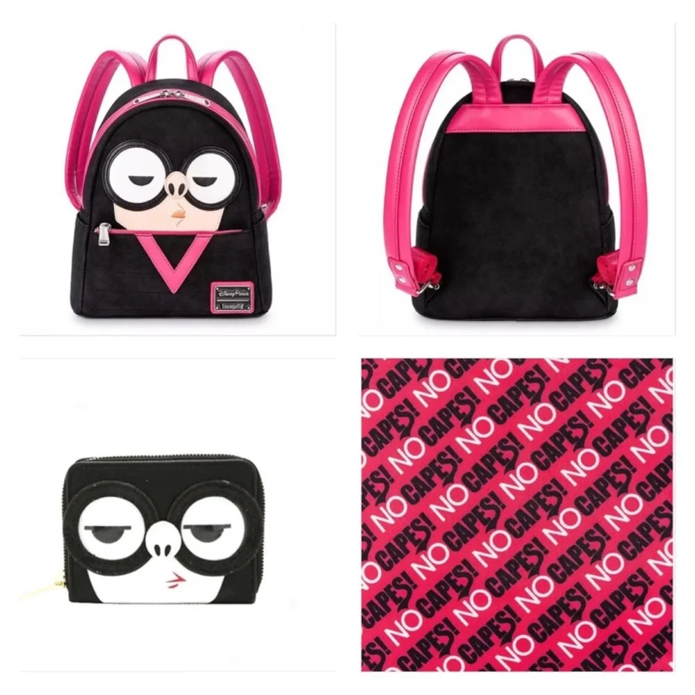 Loungefly Disney The Incredibles Edna Mode Cosplay Mini Backpack & Wallet